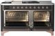Ilve® Majestic III 60" Graphite Matte Pro Style Dual Fuel Natural Gas Range with French Top and Copper Trim-1
