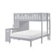 Homelegance Rowan & Rue Grey Twin/Full Loft Bunk Bed with Hidden Desk and Storage-3