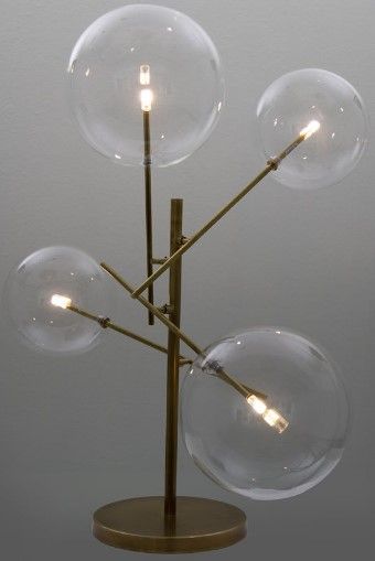 YHD Antique Brass 4-Light Portable Lamp-3