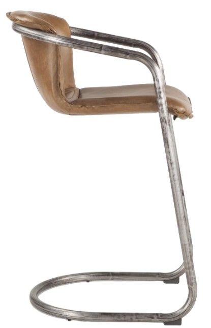 Home Trends & Design Portofino Berham Chestnut/Gunmetal Bar Chair-2