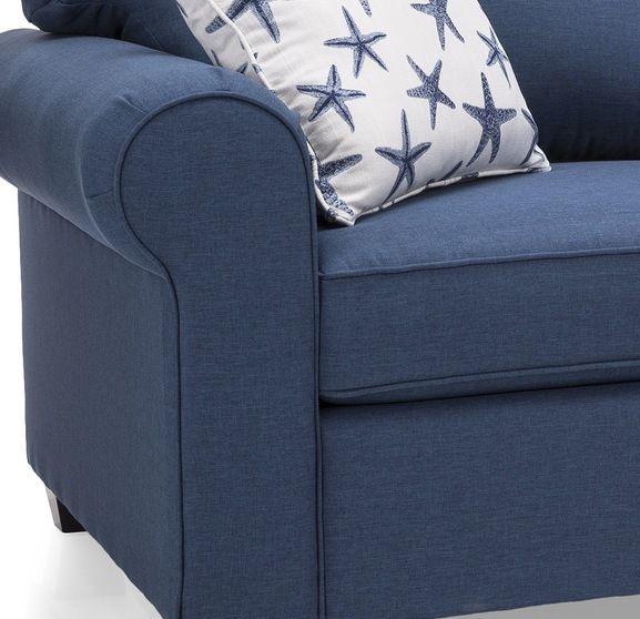 Decor-Rest® Furniture LTD 2179 Blue Condo Sofa-1