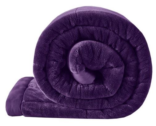 Olliix by Madison Park Coleman Purple King Reversible Down Alternative Blanket-1