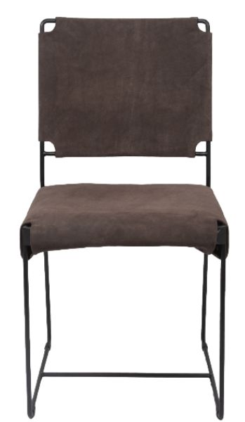 Home Trends & Design New York Asphalt Suede/Gray Septarian Dining Chair-1