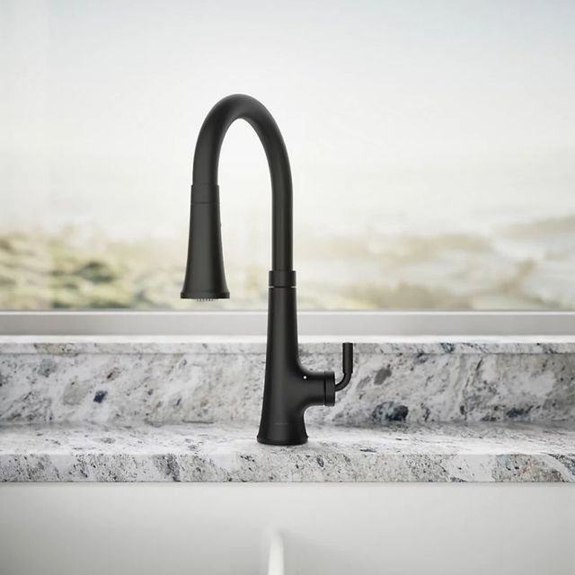 KOHLER® Tone® Matte Black Touchless Kitchen Sink Faucet with 3-Function Sprayhead-3