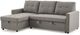 Titus Furniture Grey Pull-Out Sofa Sleeper Sectional and Reversible Chaise -2