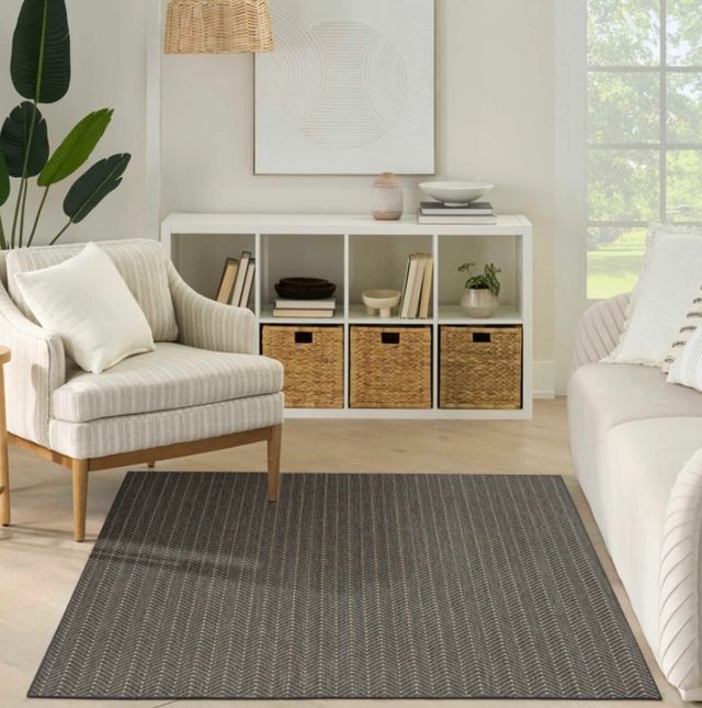 Nourison Home™ Horizon HOZ02 Charcoal 5'x7' Style 2 Area Rug-1