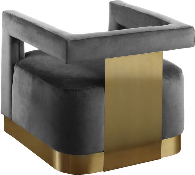 Meridian Furniture Armani Grey Velvet Chair-2