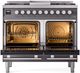 Ilve® Professional Plus II 40" Graphite Matte Pro Style Dual Fuel Range-1