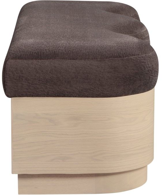 Meridian Furniture Savoy Brown/Natural Upholstered Bench-2
