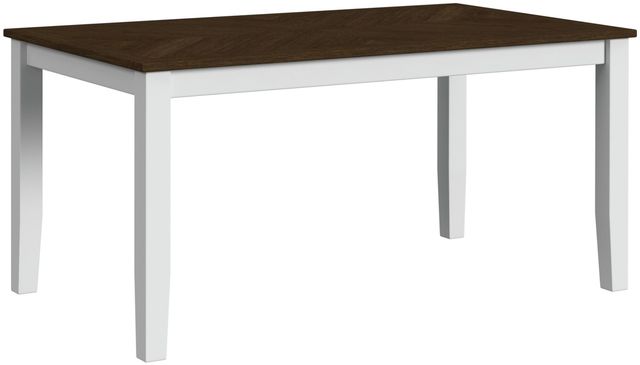 Elements International Brooks 6-Piece Brown/Gray/White Dining Table Set-2