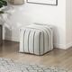 Homelegance® Easley Black/Off-White Square Pouf-1