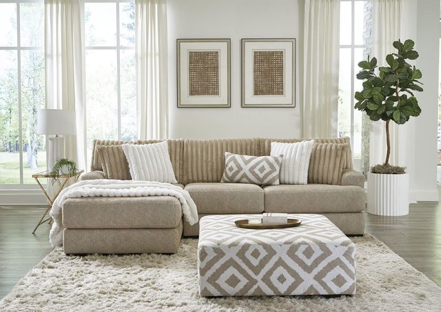 Albany Industries 2-Piece Tweed Toast Right-Arm Facing Chaise Sectional -1