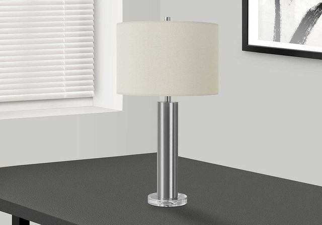 Monarch Specialties Inc. 28"H Silver Acrylic Table Lamp-4