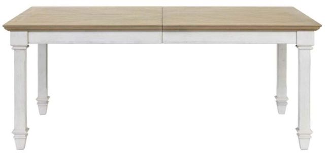 Martin Furniture Hartford Brown Extension Dining Table with Cream Base-3