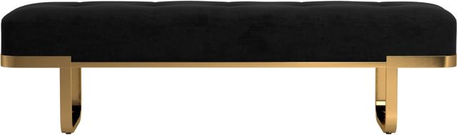 Coaster® Black and Brass Bench-0