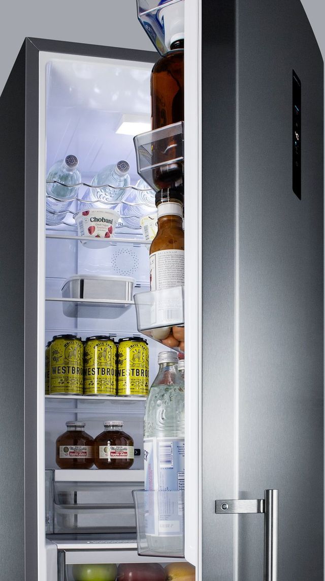 Summit® 11.72 Cu. Ft. Stainless Steel Counter Depth Bottom Freezer Refrigerator -3
