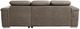 Mazin Furniture Alfio 2-Piece Taupe Right-Arm Facing Pullout Sleeper Sectional and Hidden Storage Chaise-4