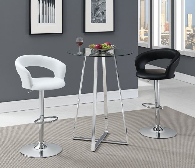 Coaster® Barraza Black/Chrome Adjustable Stool-5