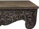 A & B Home Brown Embossed Tin Shelf with Wood Top-1