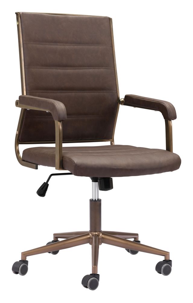 Zuo® Modern Auction Vintage Black Office Chair-1