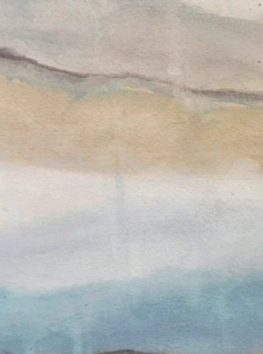 Stylecraft Fog Abstract I Blue/Gray/Off-White Wall Art-1