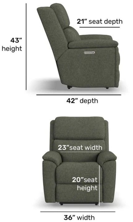 Flexsteel® Customizable Porter Power Recliner with Power Headrest and Lumbar-2