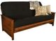 Kodiak Furniture Lexington Canton Black/Weathered Brown Full Futon with Mattress-0