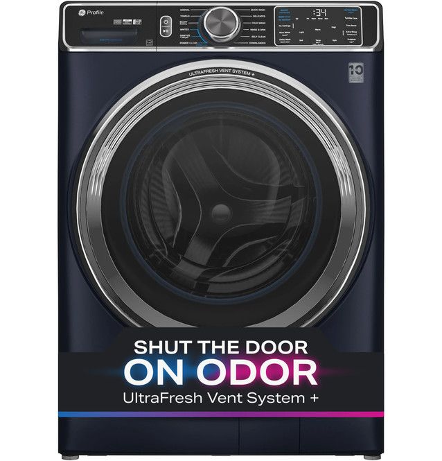 GE Profile™ 5.3 Cu. Ft. Sapphire Blue Front Load Washer with UltraFresh™ Vent System+ with OdorBlock™-2