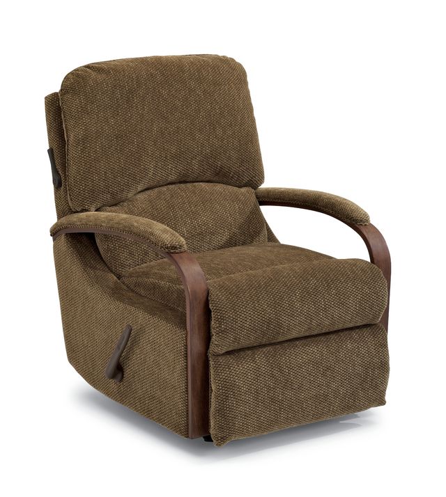 Flexsteel® Woodlawn Mocha Fabric Rocking Recliner-0
