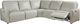 Bassett® Furniture Everett 5-Piece Gray Leather L-Shaped Power Reclining Sectional-5