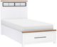 Legacy Kids Teen Dutton Toasted/White Twin Youth Panel Bed with Accents and Storage -0