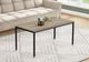 Monarch Specialties Inc. Dark Taupe 40"L Coffee Table with Black Metal Legs-1