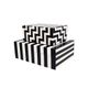 A & B Home Allegro 2-Piece Black/White Lidded Box Set-0