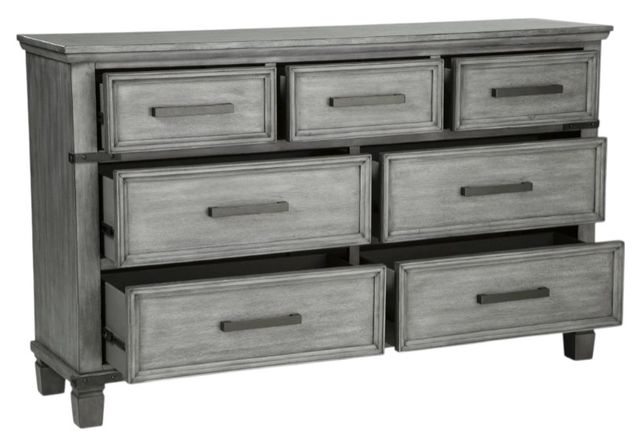 Signature Design by Ashley Russelyn Light Weathered Gray Dresser and Mirror  | Minervas Home