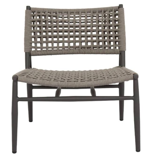 Sunset West Grigio Graphite/Stone Gray Metal/Natural Fibers Outdoor Accent Chair-1