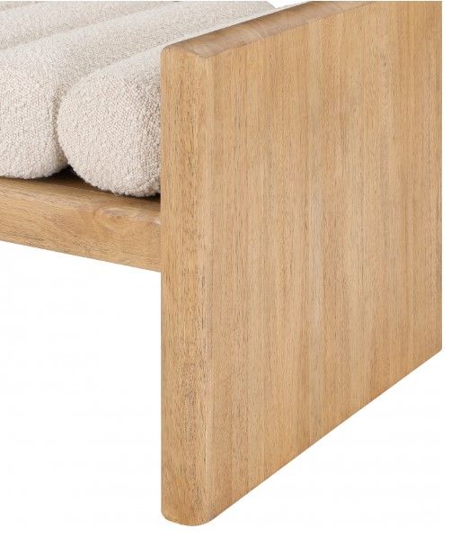 Meridian Furniture Waverly Cream/Natural 32" Upholstered Bench-3