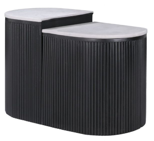 Zuo® Modern Ormara 2-Piece Black/White Side Table Set-0