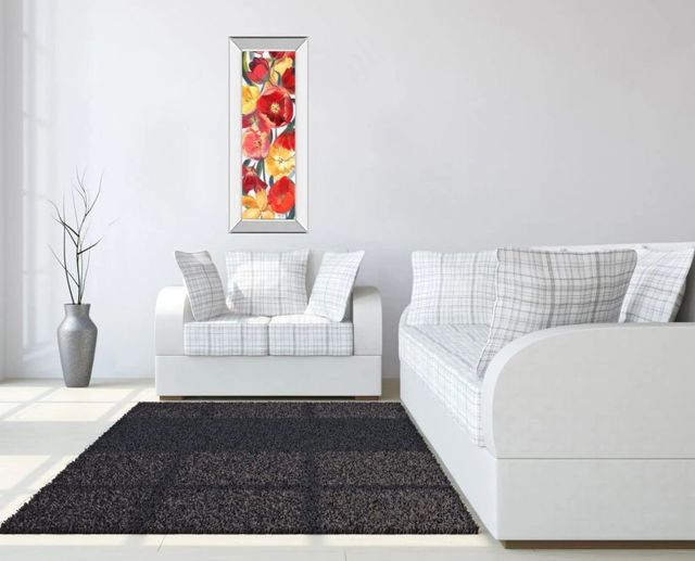 Classy Art Tulip Array Panel Il by Sandra Iafrate Mirror Framed Wall Art-2