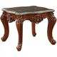 ACME Furniture Eustoma Marble Top End Table with Walnut Base-0