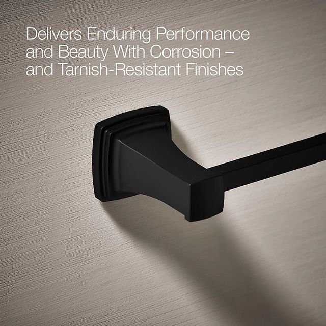 KOHLER® Riff® Matte Black 18" Towel Bar-4