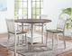 Joanna 5-Piece Mocha Drop-Leaf Counter Set with Ivory Base-1