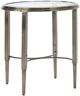 Decor-Rest® Furniture LTD Kelisha Glass Top Side Table with Antique Brass Base-0