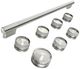 KitchenAid® 36" Monochromatic Stainless Steel Commercial-Style Dual Fuel Range Handle and Knob Kit-0