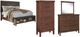 Signature Design by Ashley® Ralene 4-Piece Dark Brown King Upholstered Panel Bed Set-0