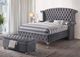 ACME Furniture Rebekah Gray Eastern King Upholstered Panel Bed-1