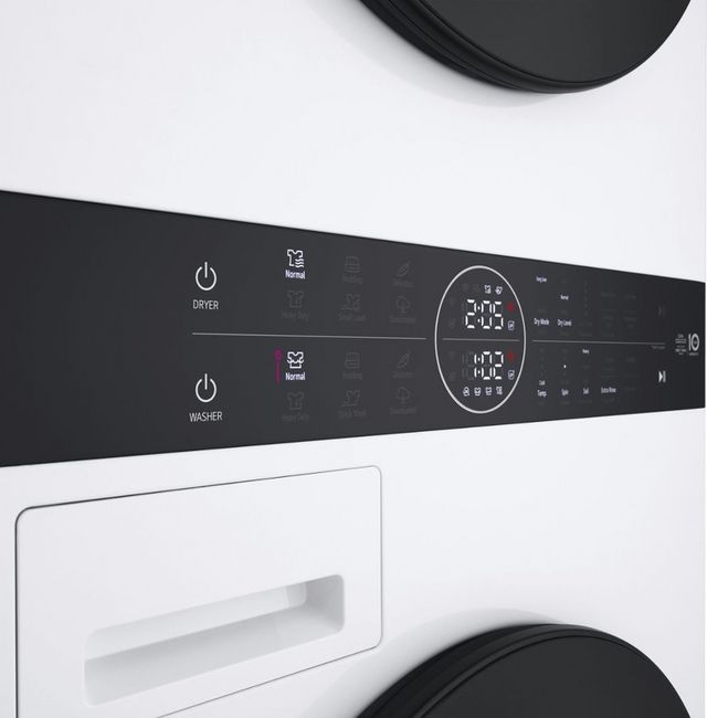 LG 2.4 Cu. Ft. Washer, 4.2 Cu. Ft. Dryer White Stack Laundry-8