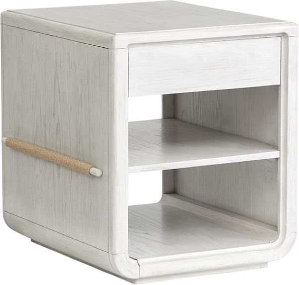 Magnussen Home® Sunset Cove Moonlight Pearl Chairside End Table-3