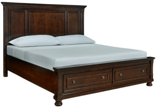 Millennium® Porter 4-Piece Rustic Brown King Storage Panel Bedroom Set-1