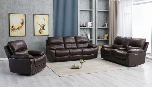 Mazin Furniture Gilbert Brown Power Recliner Chair -3
