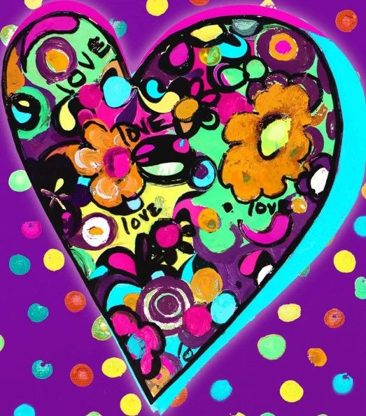 Classy Art Neon Hearts of Love I by Patricia Pinto Wall Art-1